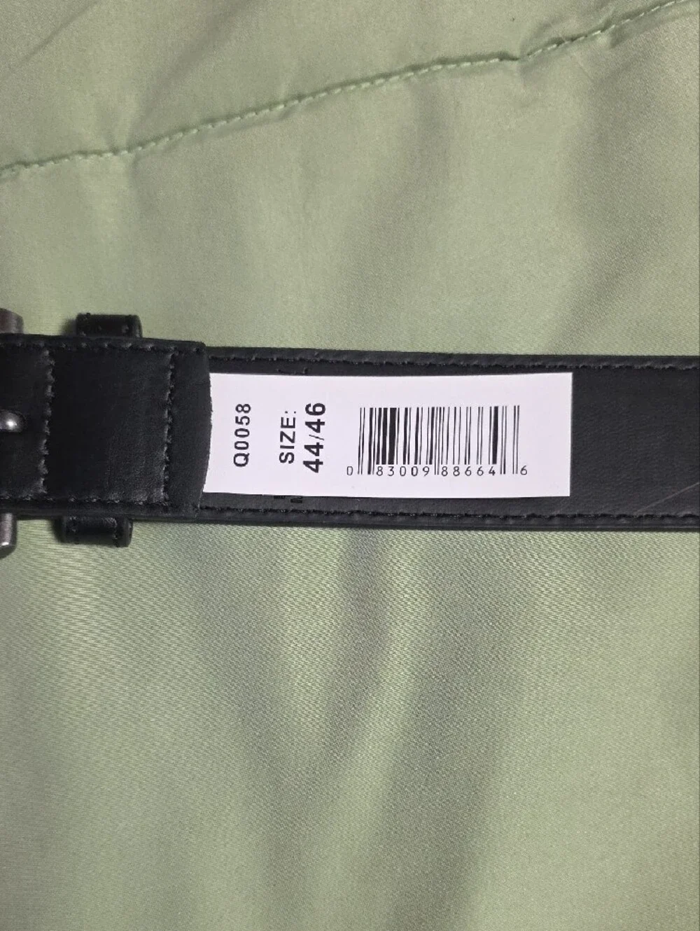 Beverly Hills Polo Club Black Men's Leather Belt with Gunmetal Buckle